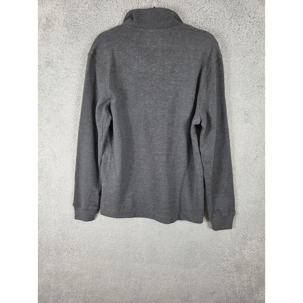 Club Room Sweater Mens XXL Charcoal Heather Gray Mock Neck 1/4 Zip Outerwear NWT